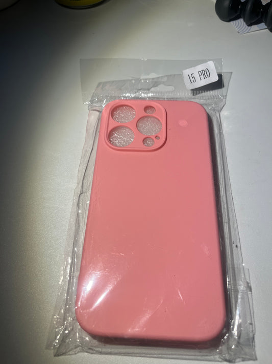 Pink plastic IPhone 15 Pro Phone Case